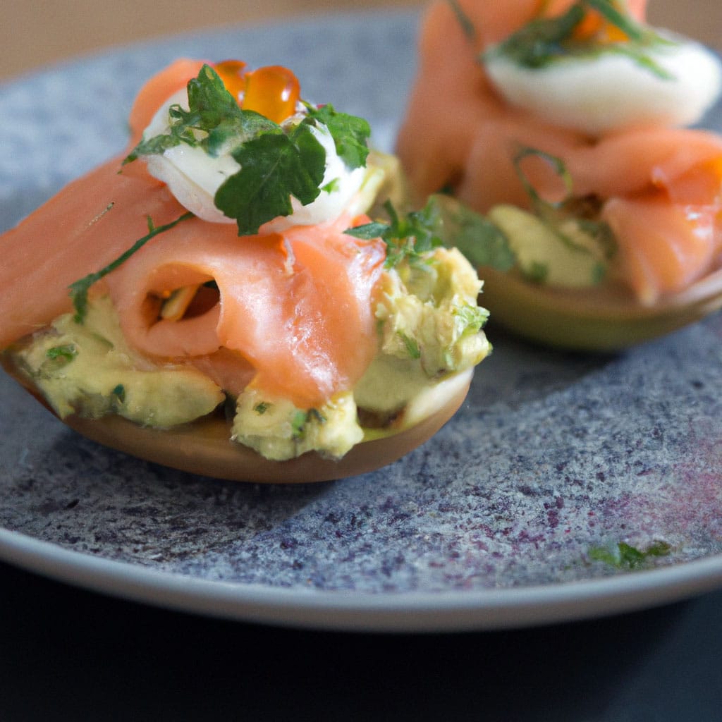 smoked-salmon-and-avocado-eggs-royale