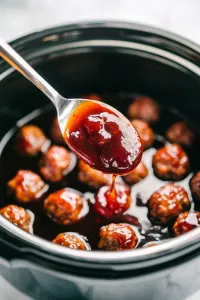 Add grape jelly and the savory sauce