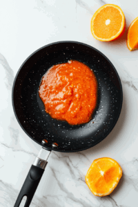 This image shows passata and tomato puree being added to the pan