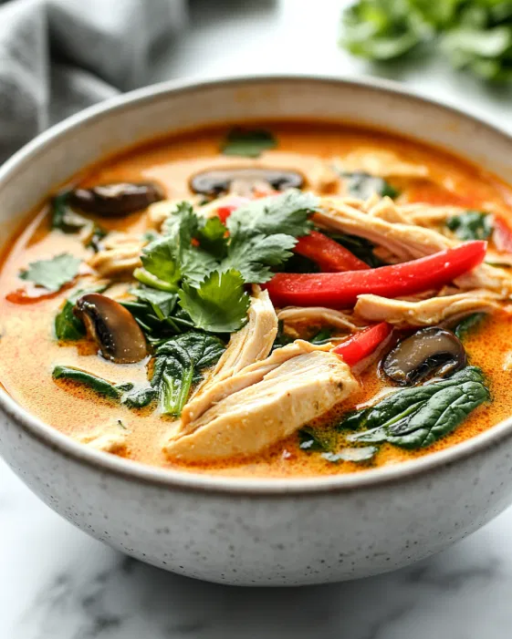 Keto Thai Curry Chicken Soup