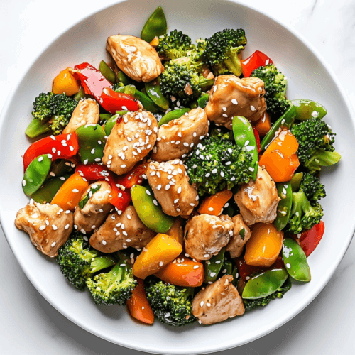 This image shows keto crockpot crack chicken garnished with sesame seeds, served in a bowl.