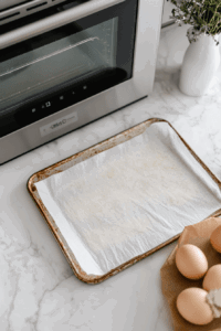 This image shows an oven being preheated to the desired temperature.