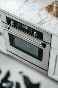 This image shows an oven being preheated to the desired temperature