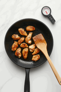 This image shows chicken being seasoned with desired seasoning