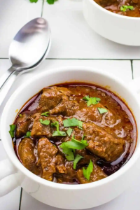 Serve the Keto Crockpot Goulash