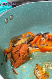 Stir in the curry paste