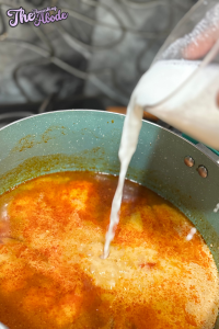 stir in the coconut milk