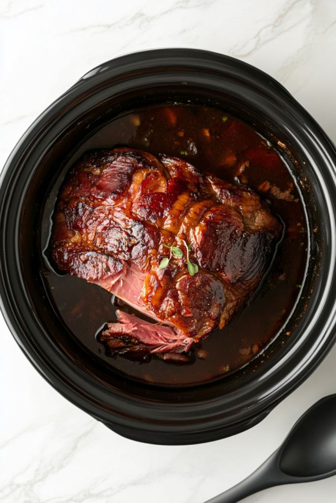 carefully-flipping-the-ham-in-the-slow-cooker-for-even-cooking-2875425-683x1024