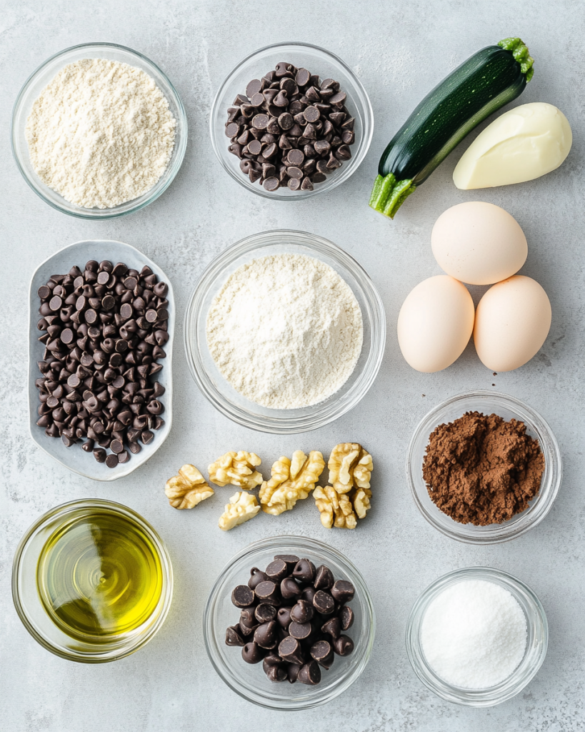Chocolate Chip Zucchini Bread Recipe Ingredients