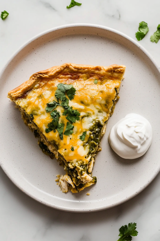 slow-cooker-green-chile-chicken-enchilada-pie