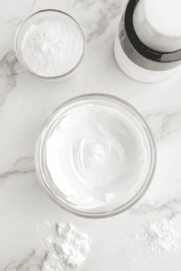 this image shows Aquafaba is beaten into stiff peaks to create a light and airy vegan meringue topping for the pie.