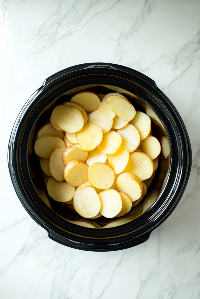 adding-the-first-layer-of-thinly-sliced-potatoes-to-the-crockpot-9842742-683x1024