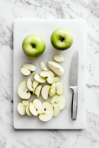 A bowl filled with freshly peeled and evenly sliced apples, ready to be transformed into a warm and flavorful apple pie filling.