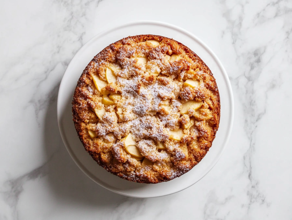 This image shows a baking pan being greased and prepped, ensuring the Irish Apple Cake bakes evenly with a smooth release.
