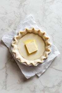 greasing-a-baking-dish-with-butter-to-prepare-for-baking-apple-crisp