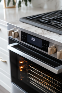 This image shows an oven being preheated to the ideal temperature, ensuring even baking for the Knorr Creamy Chicken Rice Casserole.