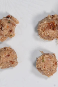 Shape the mixture into small meatballs