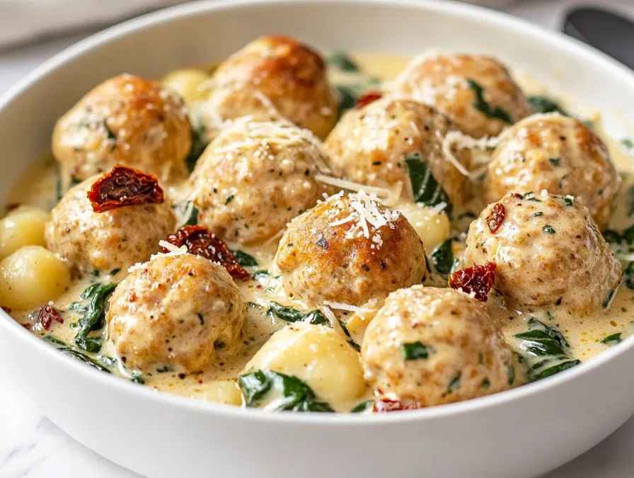 Slow Cooker Tuscan Chicken Meatballs With Gnocchi Recipe