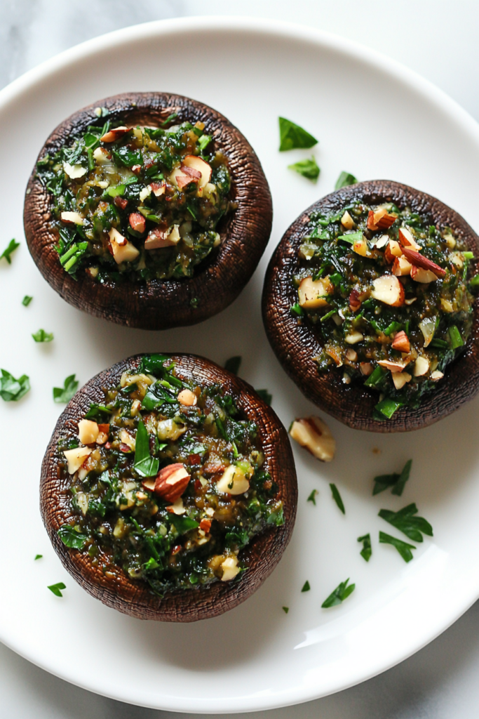 smoky-vegan-stuffed-mushrooms