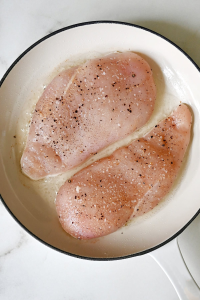 Sprinkle salt and pepper