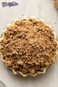 Sprinkle the crumb mixture generously over the apples