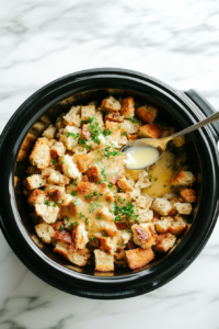 sprinkling-stuffing-mix-and-butter-on-top-of-the-dish-2