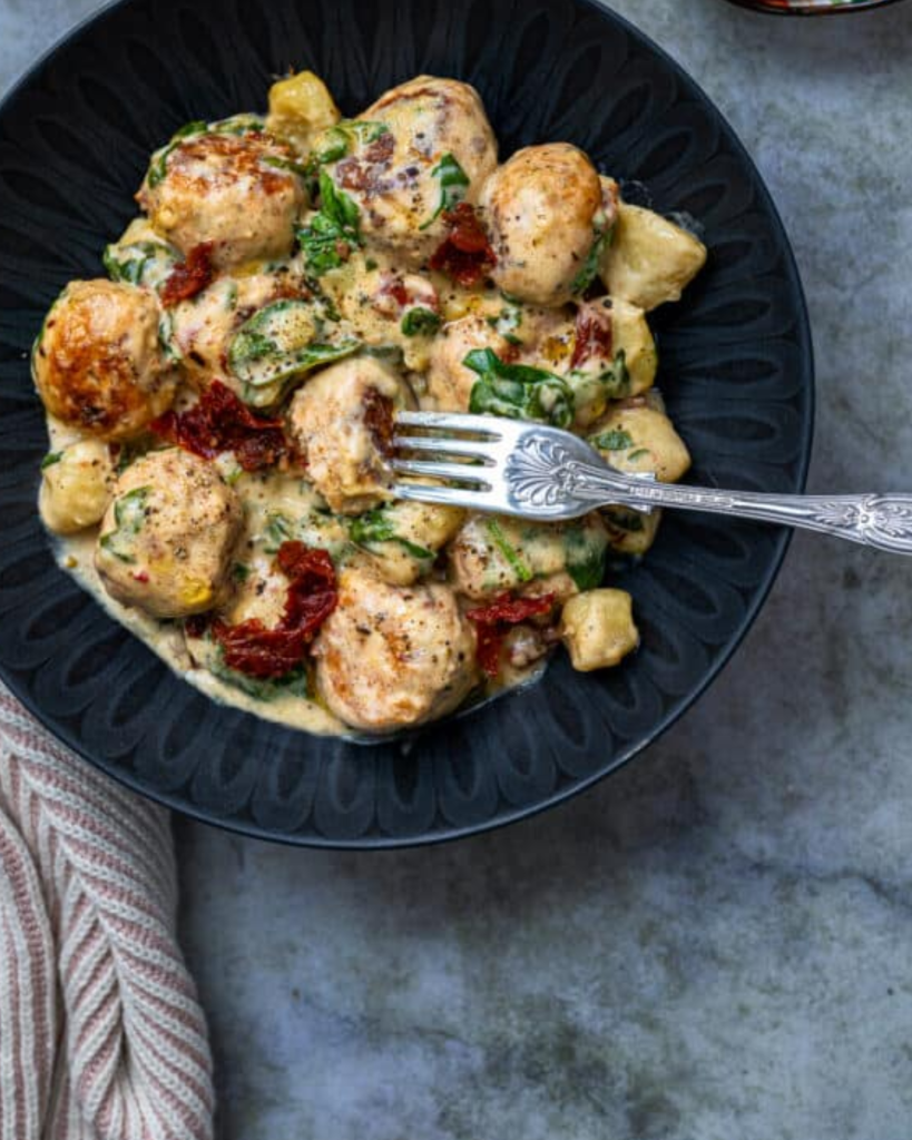 Tuscan Chicken Meatballs With Gnocchi Recipe