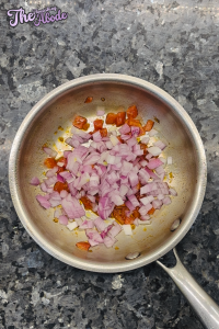 add onion and tomatoes, sprinkle with salt