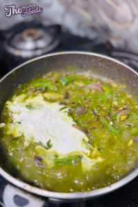 cream, lime juice, honey, and salt