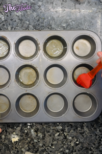 grease a mini muffin tin