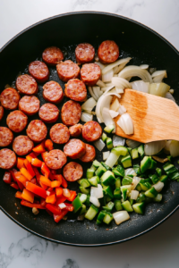 cooking-sausage-and-vegetables-for-deep-flavor-and-aromatics