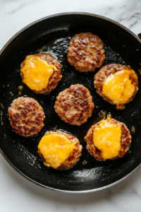 cooking-savory-sausage-patties-in-a-cast-iron-skillet-2