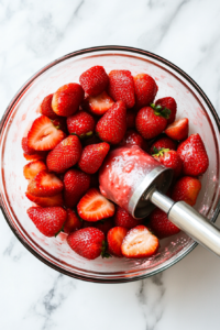 crushing-the-strawberries-into-a-juicy-puree