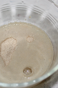 Dissolve yeast and sugar