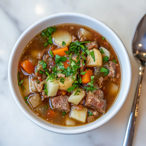 irish-stew-in-a-white-bowl-with-lamb-cabbage-carrots-leeks-onion