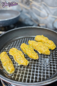 Lay them gently and let them cook