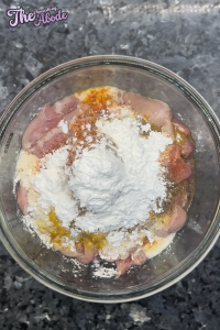 Mix the chicken with spices