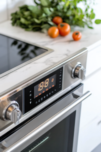 This image shows the oven being preheated in preparation for baking soul cakes, setting the stage for a warm and delicious treat.