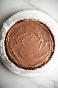 refrigerating-the-chocolate-cheesecake-pie-for-the-perfect-se
