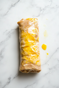 This image shows a close-up of hands sealing the seam of a sausage roll, ensuring the pastry stays intact while baking.