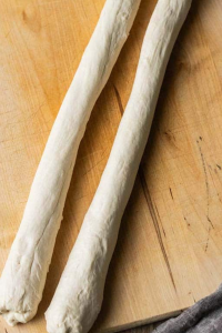 Shape the dough into two