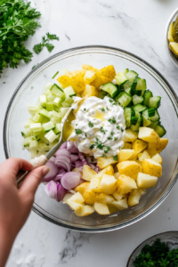 adding-creamy-dressing-and-other-ingredients-to-chopped-potatoes-2