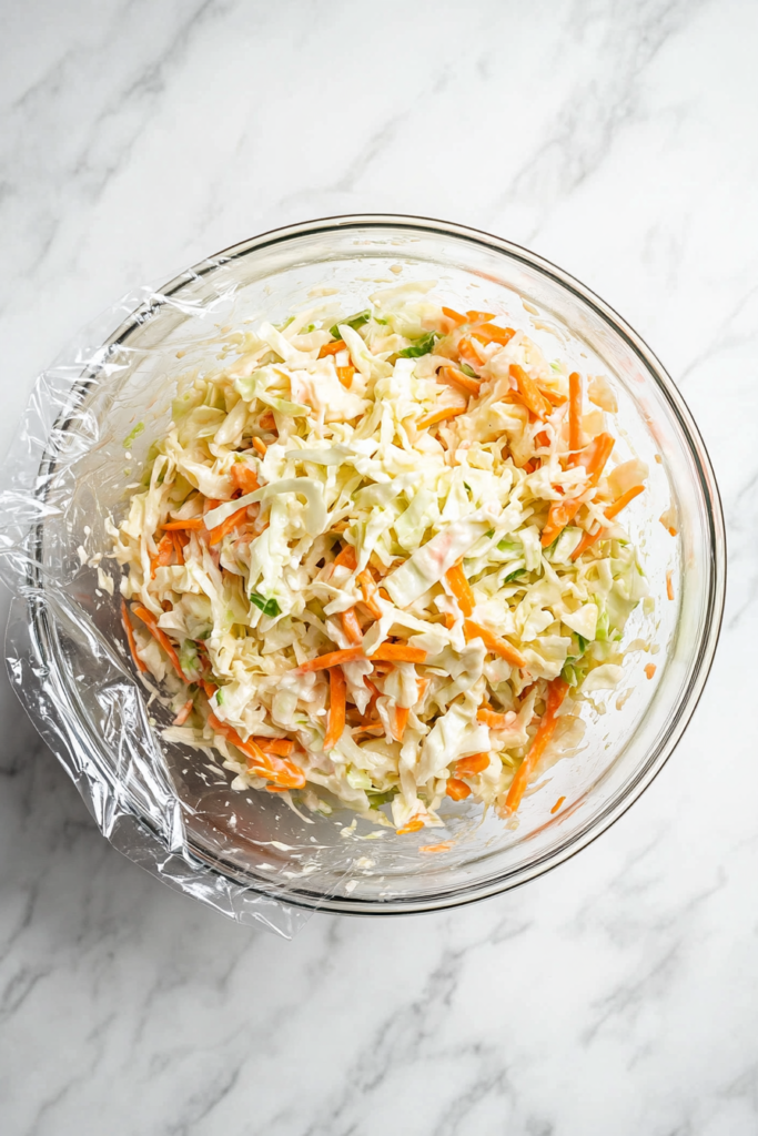 coleslaw-covered-and-refrigerated-to-enhance-flavors-and-texture