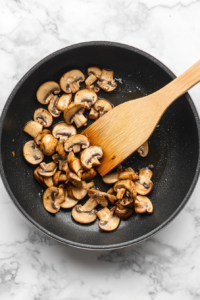 sauteing-ginger-and-mushrooms-for-cabbage-rolls