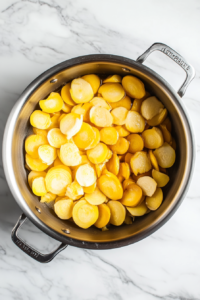This image shows softened leeks in a pot, turning tender and releasing their mild onion-like aroma.