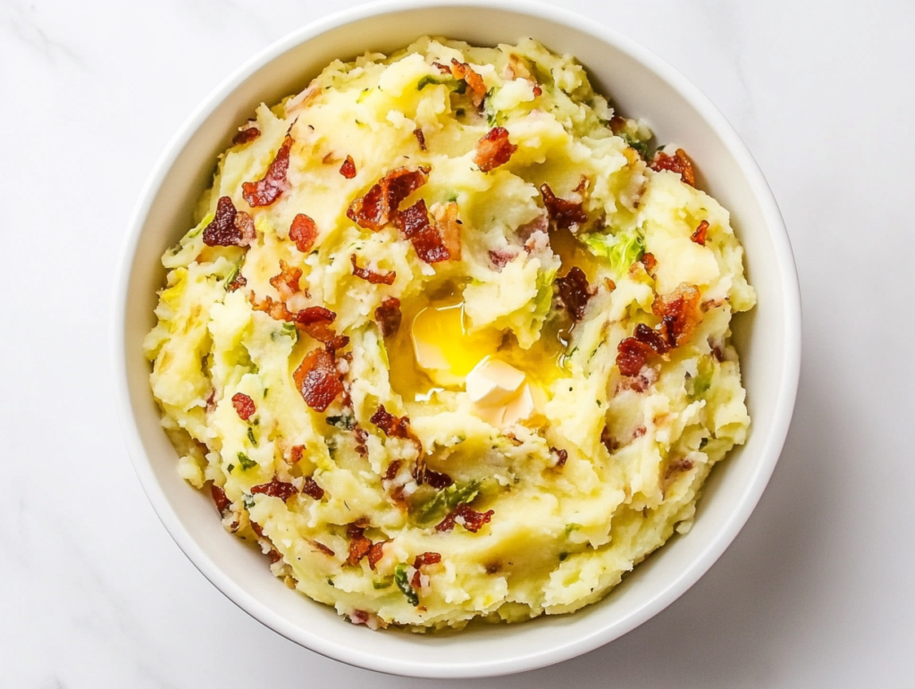 serving-colcannon-as-the-side-dish-made-with-mashed-potatoes-and-crumbled-bits-of-bacon-to-enrich-your-experience