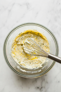 whisking-creamy-coleslaw-dressing-with-mayo-vinegar-and-sugar