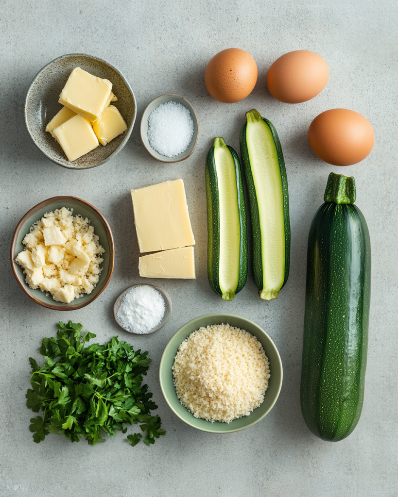 Baked Parmesan Zucchini Boats Recipe Ingredients