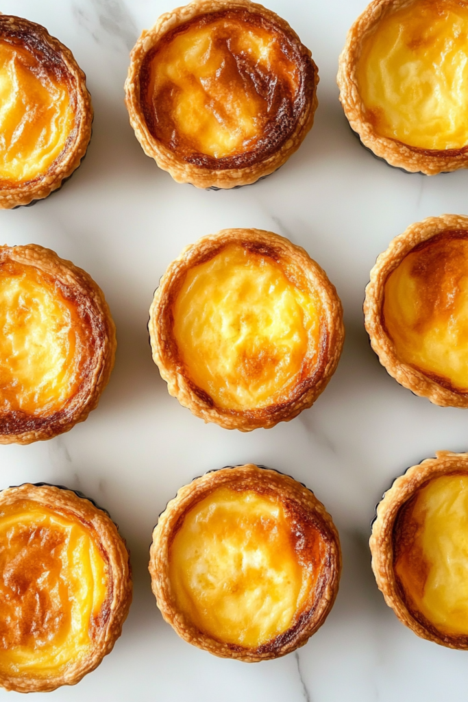 freshly-baked-crustless-mini-quiches-cooling-on-a-marble-slab-after-oven-time