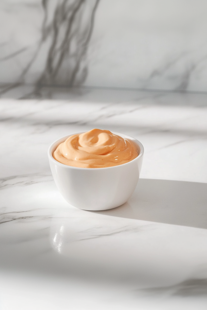 freshly-made-spicy-mayo-covered-and-stored-in-fridge-for-chilling